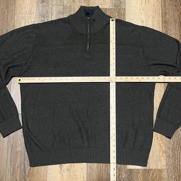 Tricots St Raphael Quarter Zip Rib Knit Sweater Men’s XXL Green Preppy Classic - Picture 5 of 5